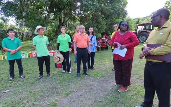 Five rotor tillers donated by Long Ping High Tech Company, to the Ministry of Agriculture